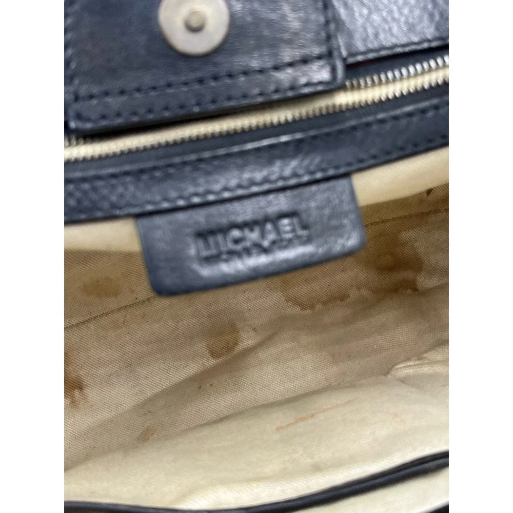 Michael Kors Vintage Leather and Wicker Braided Straw‎ Woven Shoulder Bag